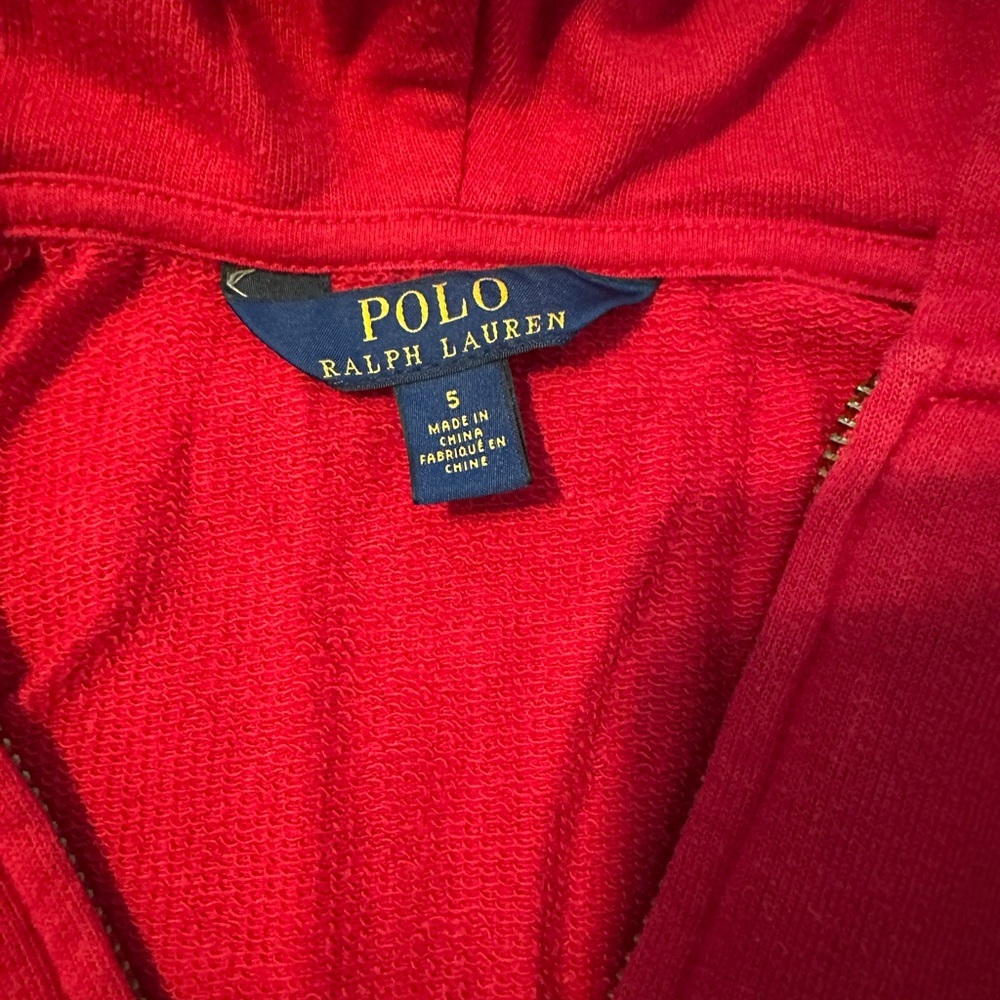 Polo by Ralph Lauren Kids Red Zip-Up Hoodie - Picture 8 of 12